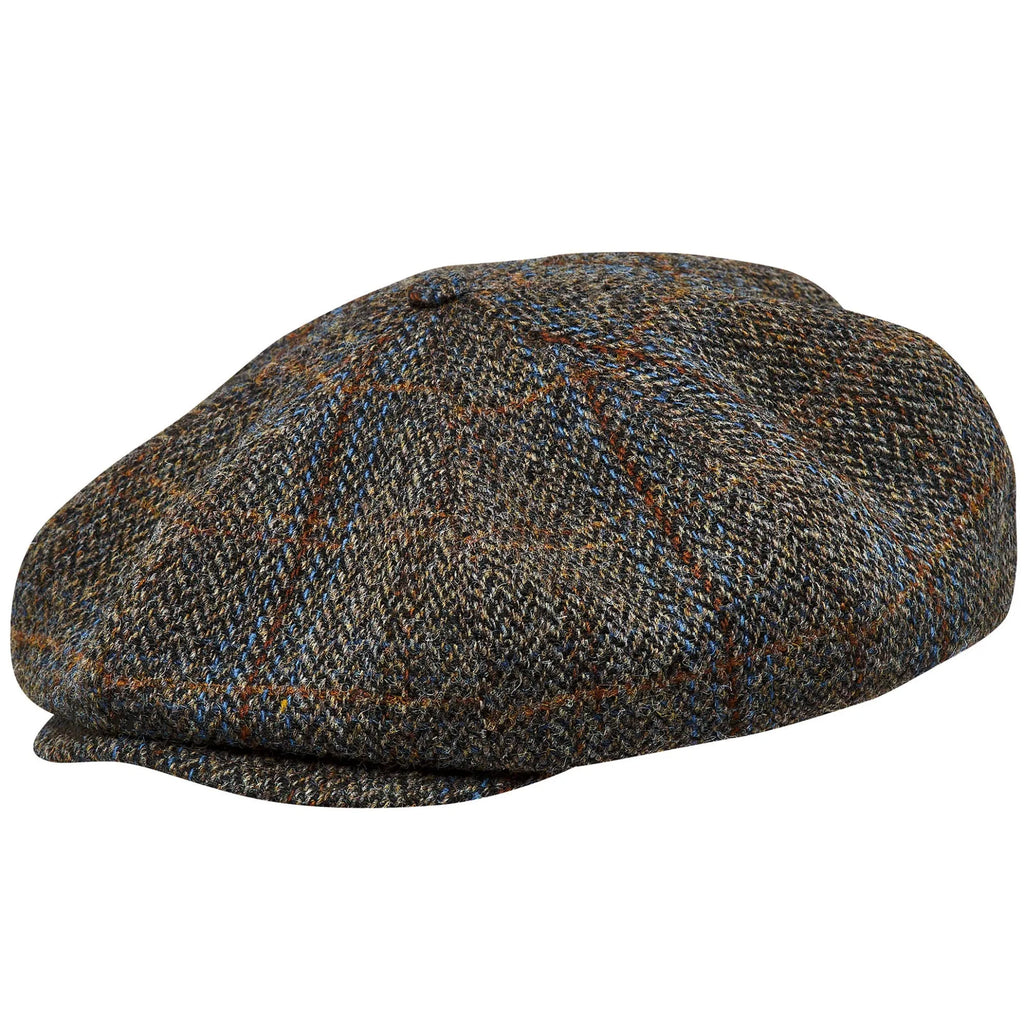 Newsboy Genuine Scottish Harris Tweed 8 Panels Man Cap