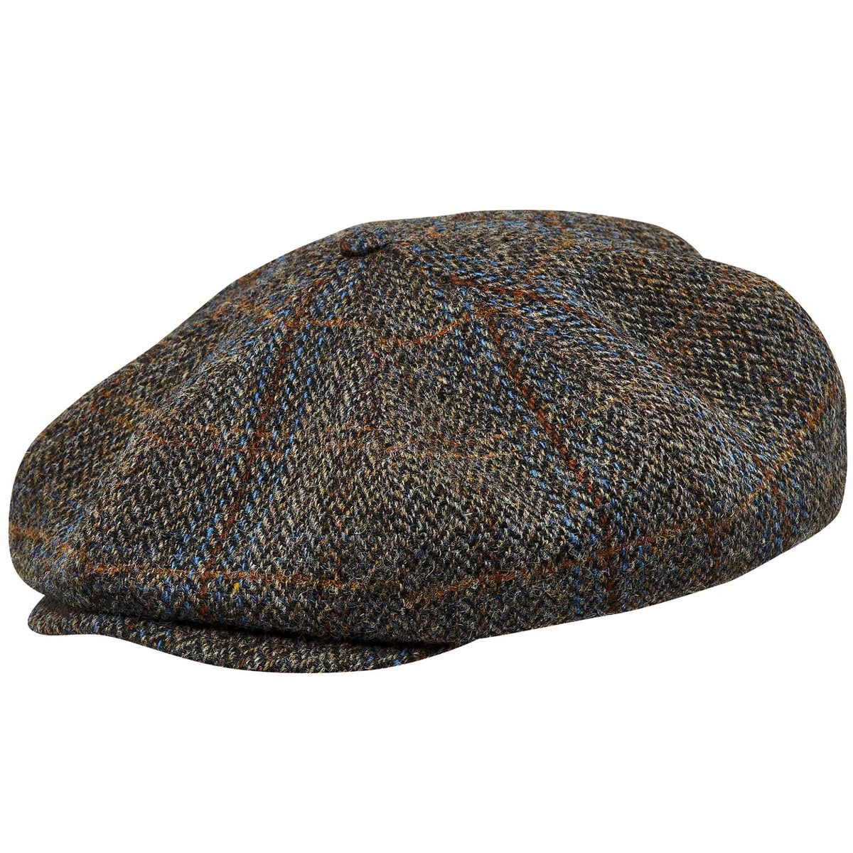 Newsboy Genuine Scottish Harris Tweed 8 Panels Man Cap
