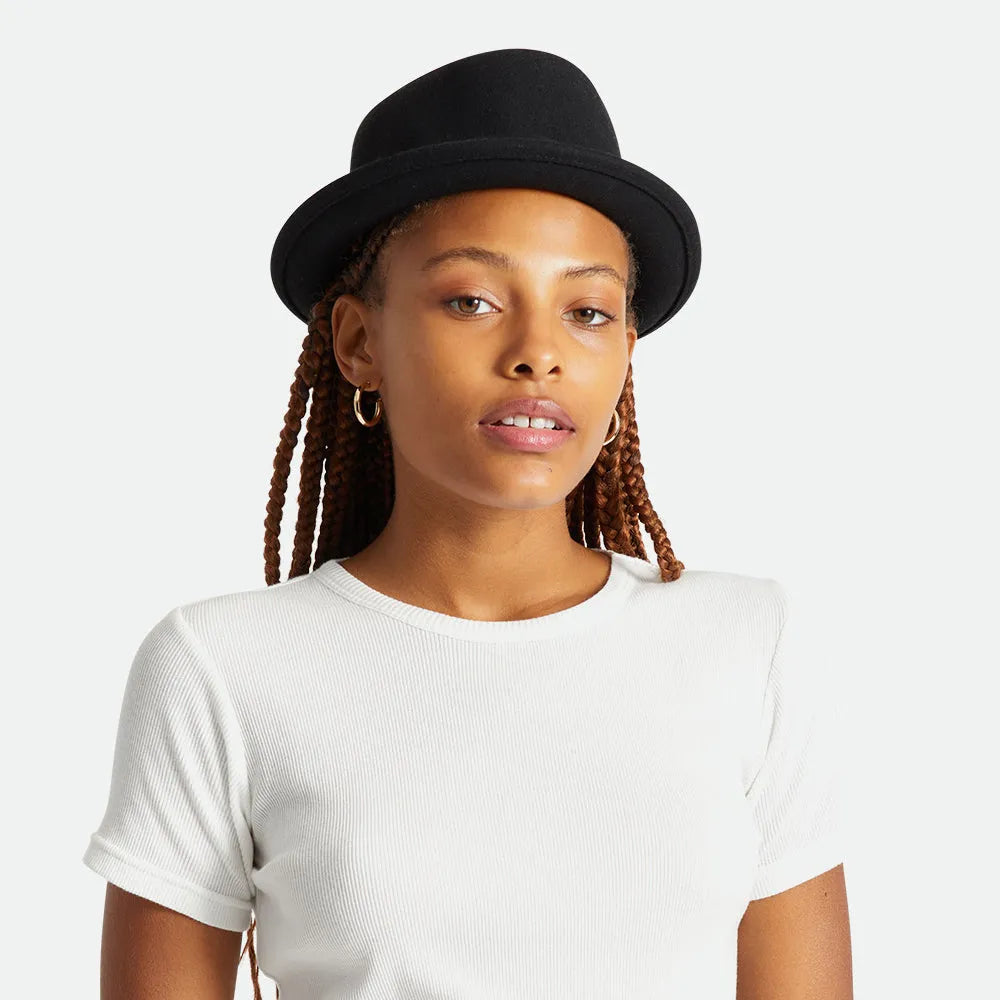 Thread Heritage Hats Stout Wool Felt Pork Pie Hat - Black