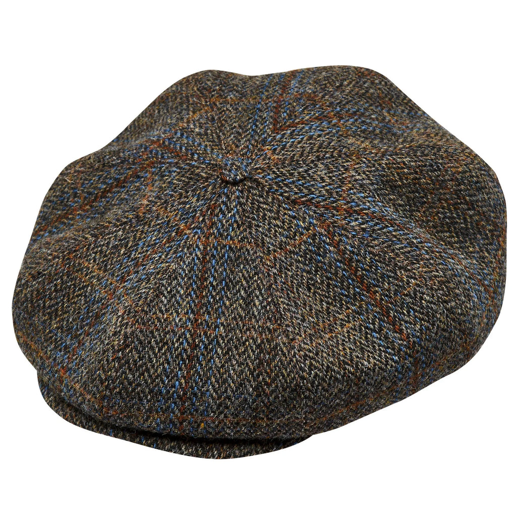 Newsboy Genuine Scottish Harris Tweed 8 Panels Man Cap