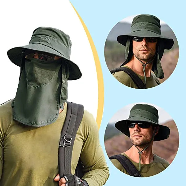 Fishing Hat For Men & Women, Outdoor Uv Sun Protection Wide Brim Hat