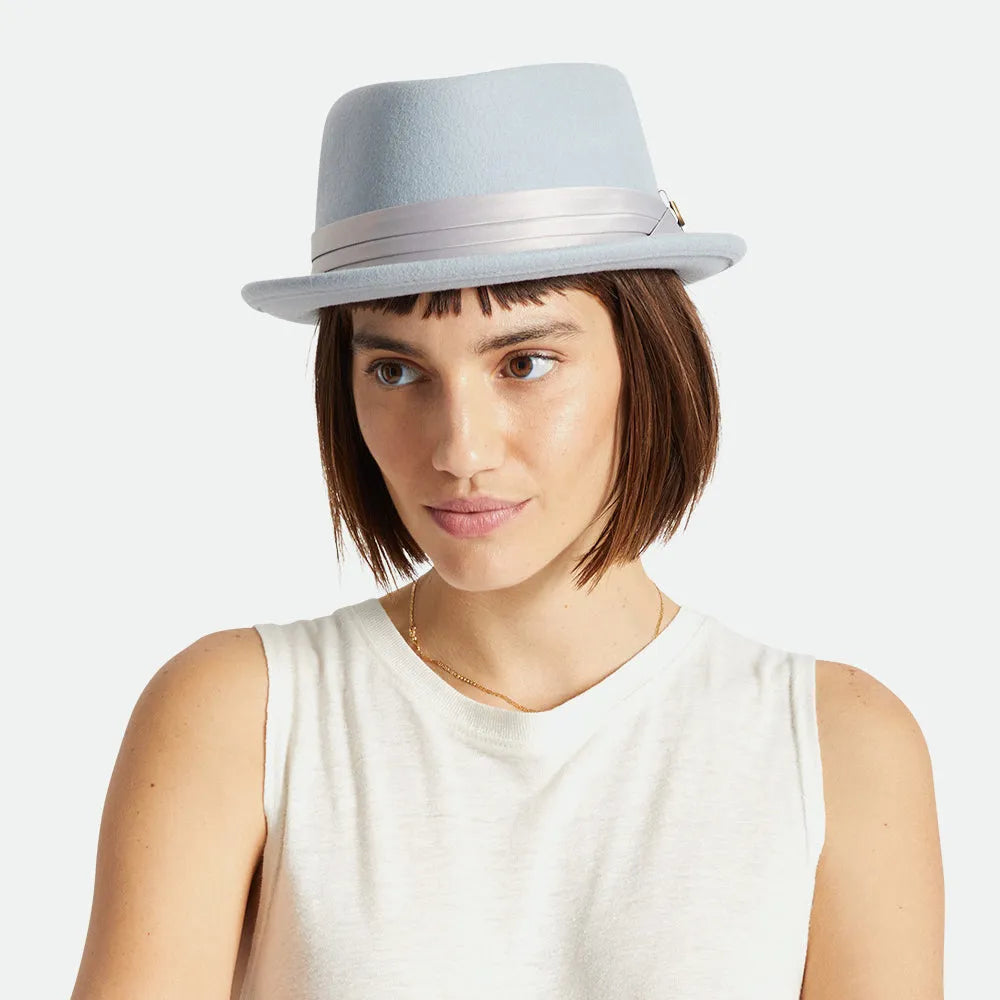 Thread Heritage Hats Stout Wool Felt Pork Pie Hat - Ice Blue