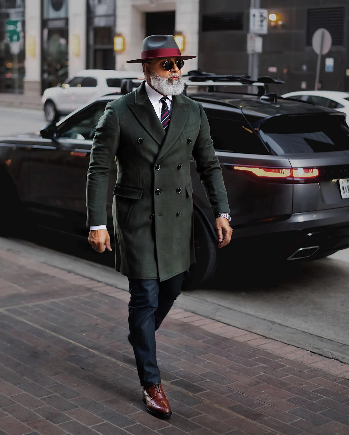 Ferguson Fedora - Slate+Burgundy