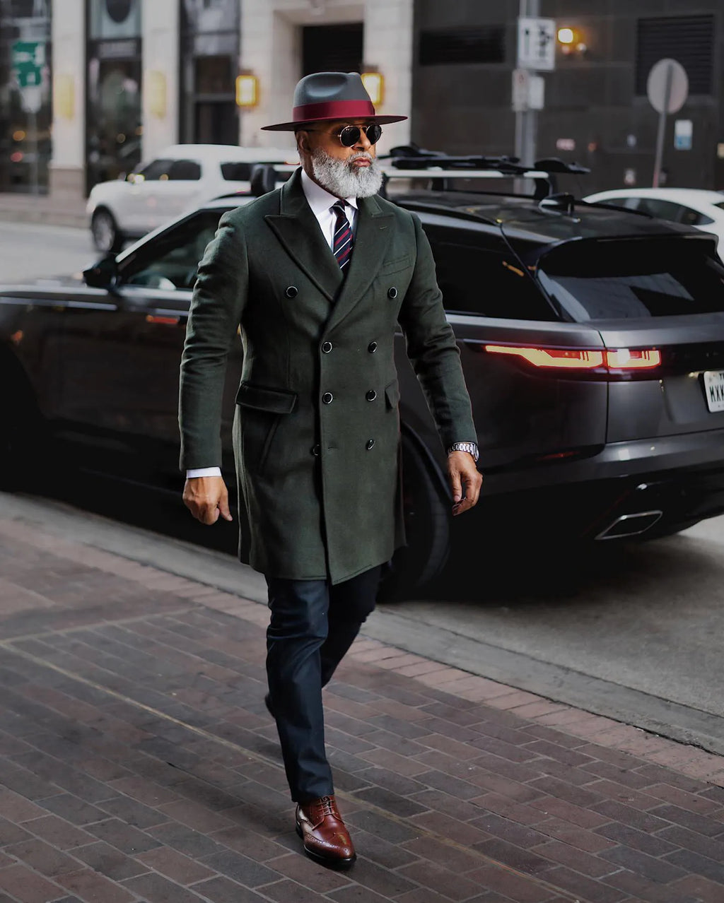 Eerguson Fedora - Slate+Burgundy