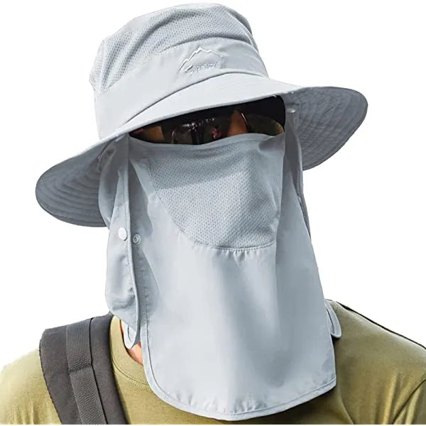 Upf 50+ Sun Fishing Hat For Men Women Wide Brim Hat With Detachable