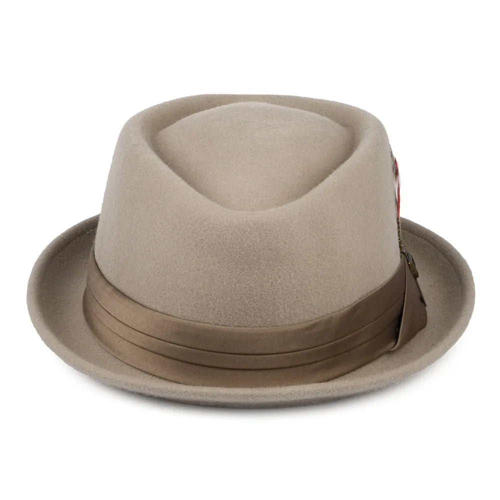 Thread Heritage Hats Stout Wool Felt Pork Pie Hat - Beige