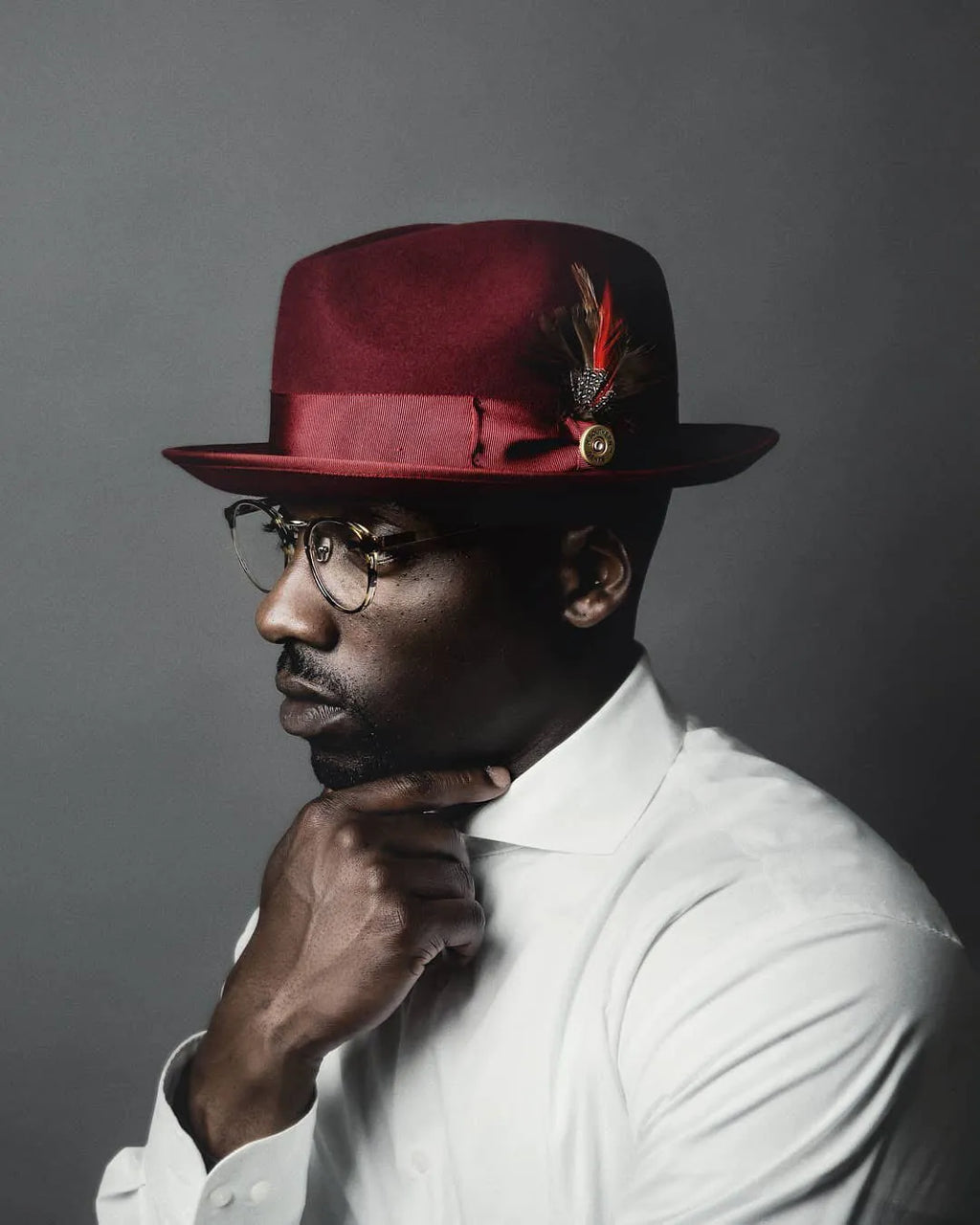 Trilby Fedora – Burgundy