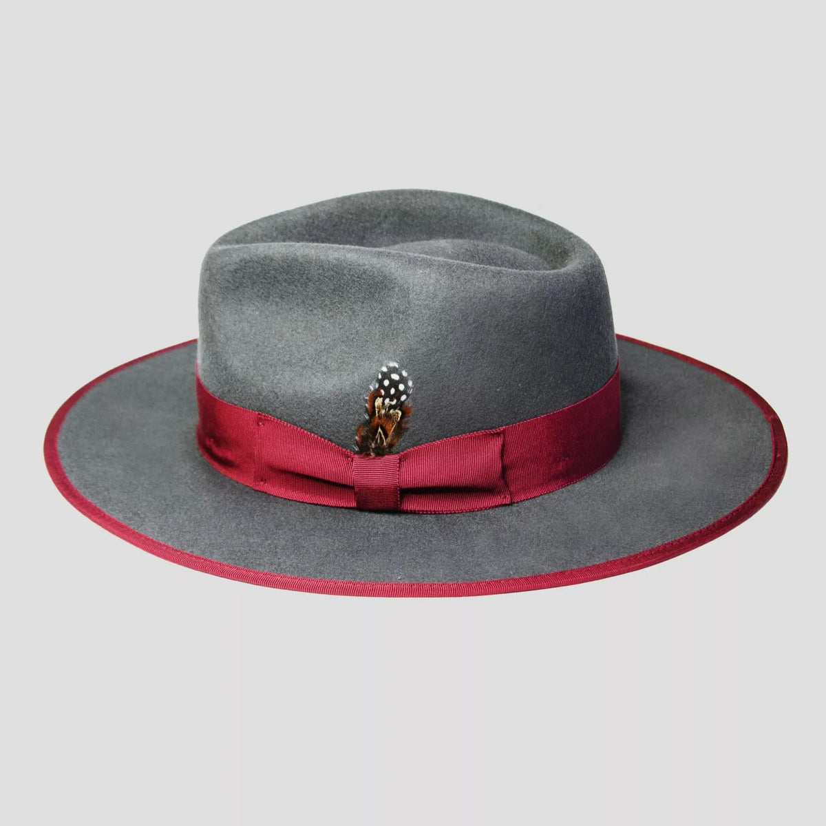 Ferguson Fedora - Slate+Burgundy