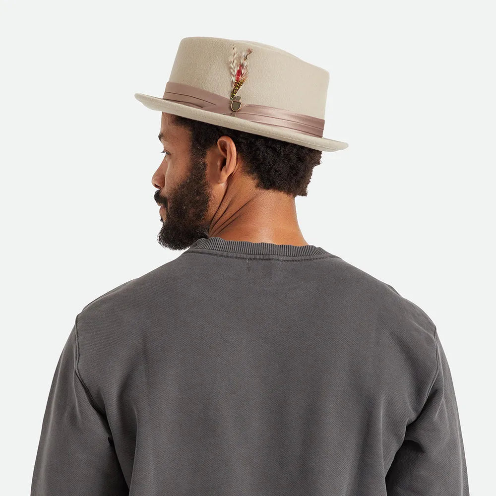 Thread Heritage Hats Stout Wool Felt Pork Pie Hat - Beige
