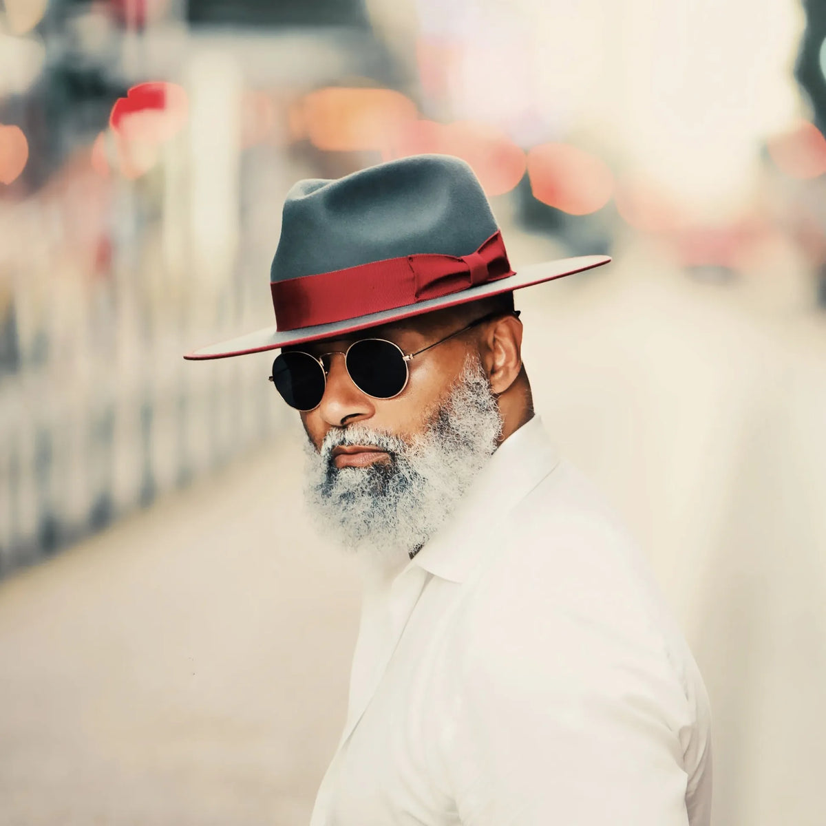 Ferguson Fedora - Slate+Burgundy