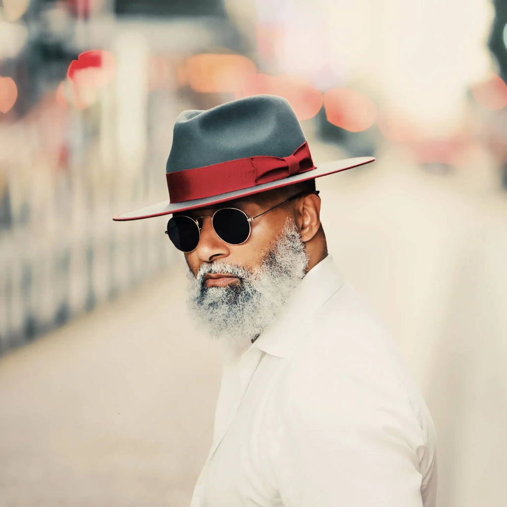 Eerguson Fedora - Slate+Burgundy