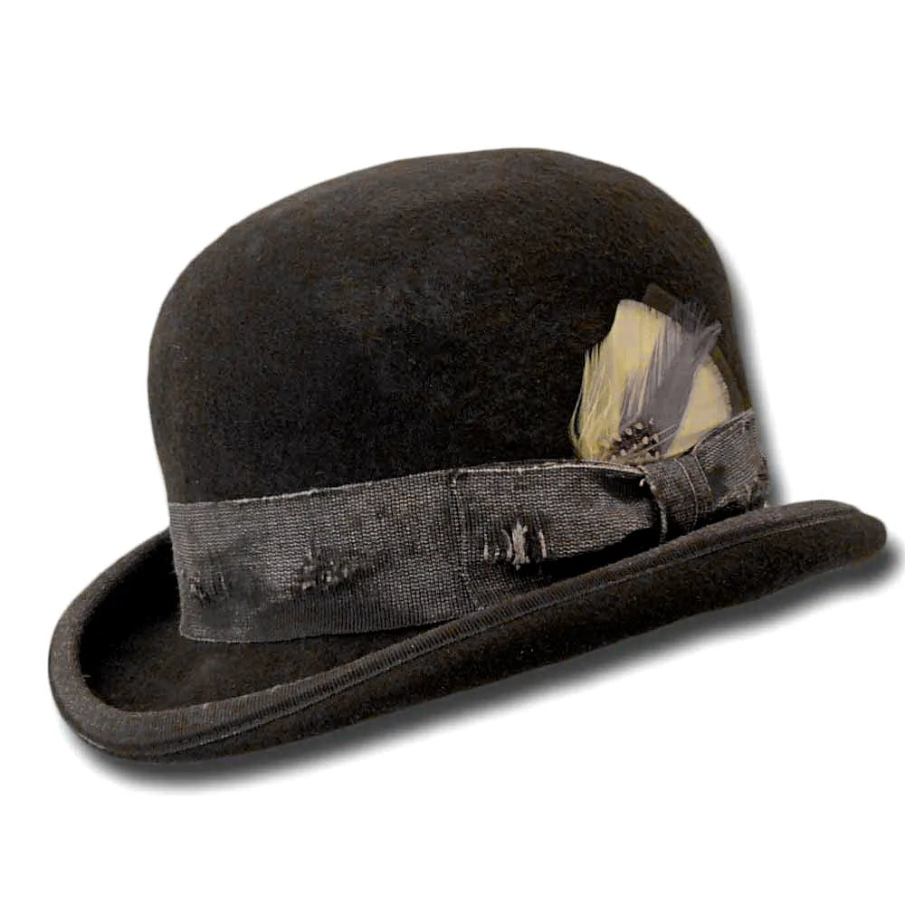 Clochard Aged Western Bowler Hat Handmade Sergio Anzani Hatmaker