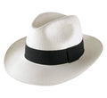 Handmade Classic 5mm Wide Straw Panama Hat - White