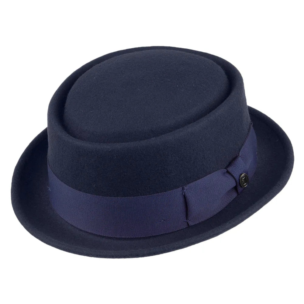 Thread Jaxon & James Crushable Wool Pork Pie Hat Navy Wholesale Pack