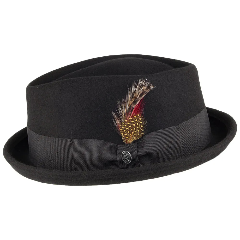 Thread Jaxon & James Crushable Diamond Crown Pork Pie Black Wholesale