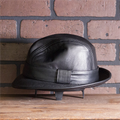 Mickey O'Neil hat / Fedora Leather Hat - Brad Pitt Same Style