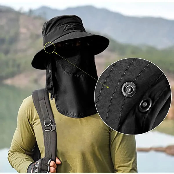 Fishing Hat For Men & Women, Outdoor Uv Sun Protection Wide Brim Hat