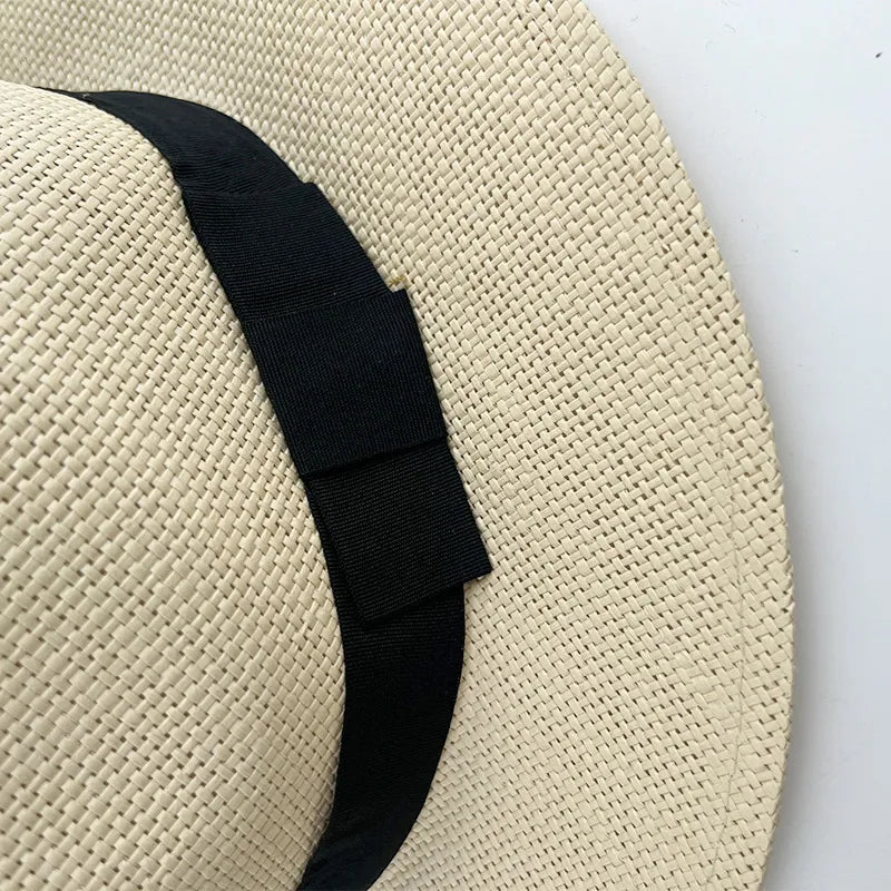 Foldable Panama Hat With Black Band