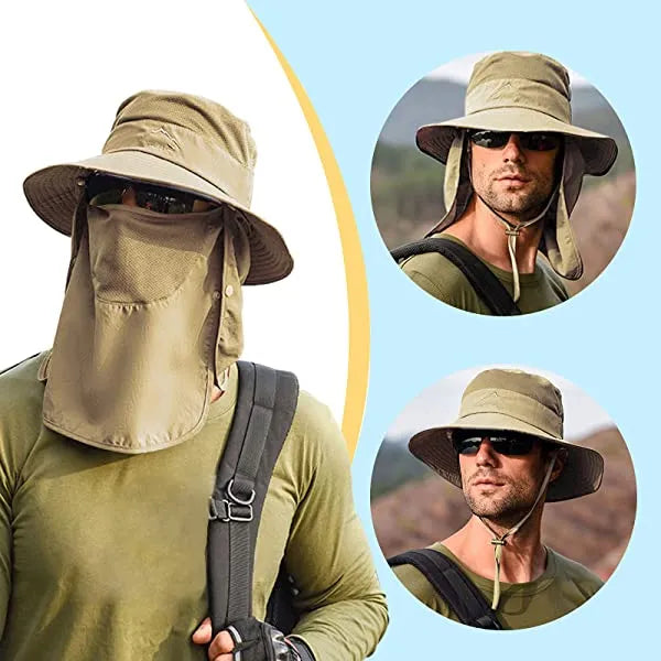 Fishing Hat For Men & Women, Outdoor Uv Sun Protection Wide Brim Hat