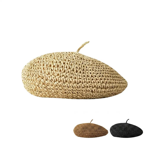Aveiro Summer Handmade Straw Beret