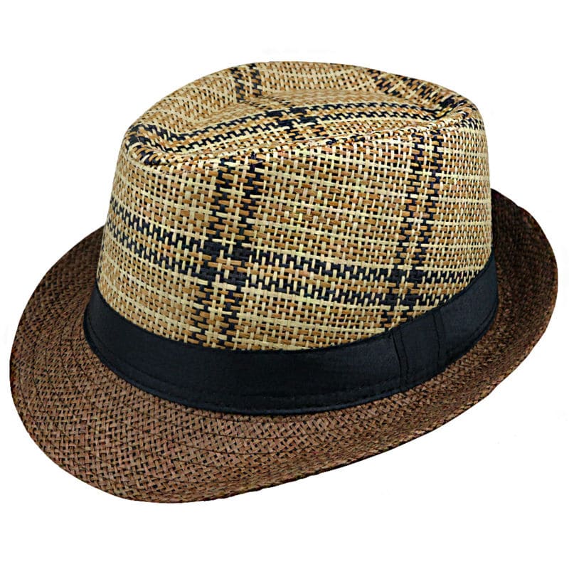 BCN Summer Straw Trilby Hat