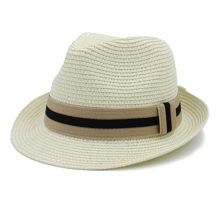 Bianco Summer Straw Trilby Hat