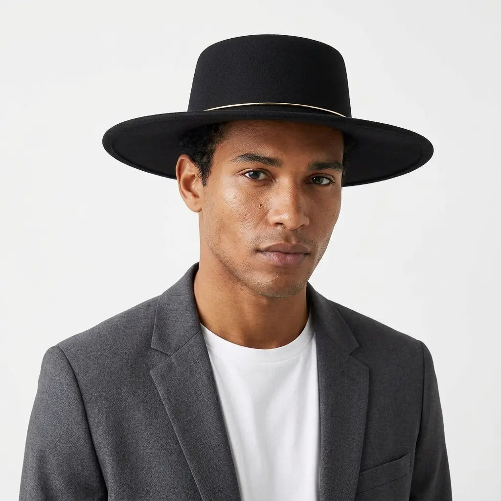 Castelnou Wide Brimmed Boater Hat