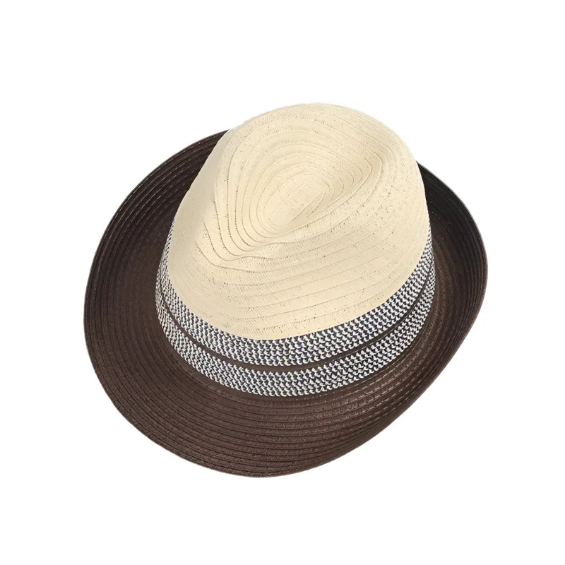 Coltrane Striped Straw Trilby Hat