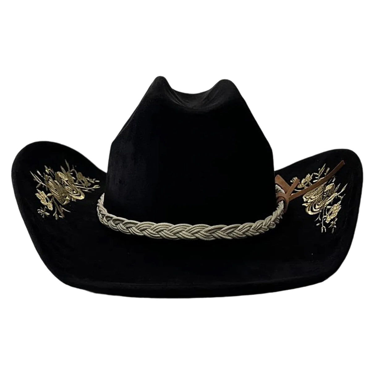 Dakota Floral Embroidery Suede Western Cowgirl Hat