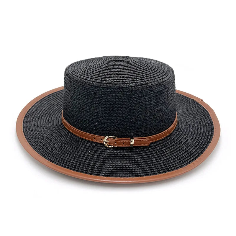 Dos Santos Summer Straw Boater Hat