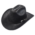 Eastwood Black Leather Cowboy Hat
