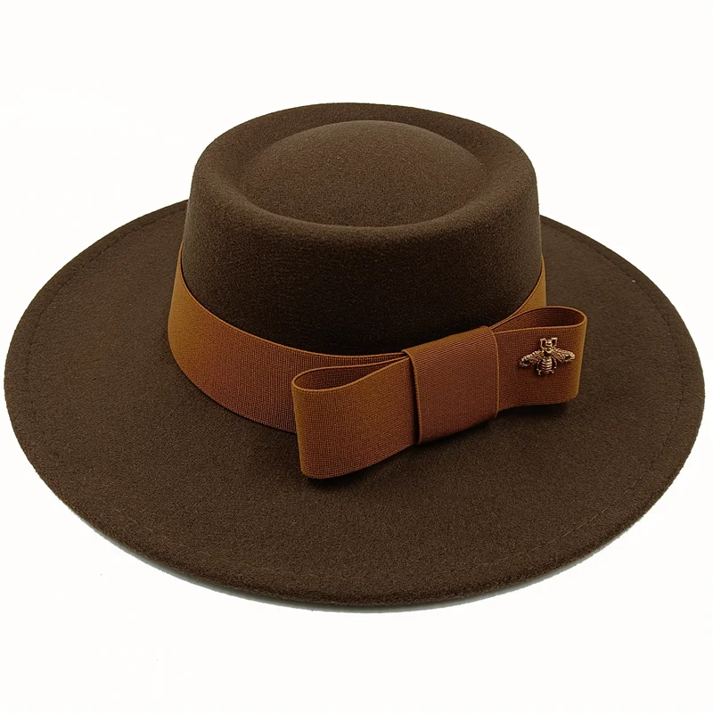 Firefly Ribbon Boater Porkpie Hat