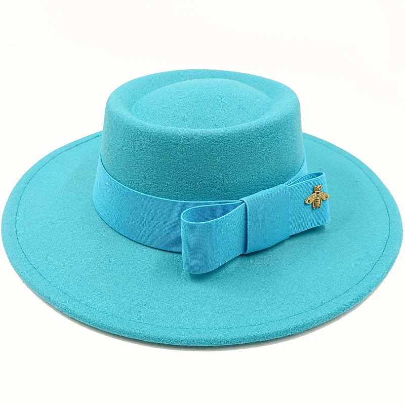 Firefly Ribbon Boater Porkpie Hat
