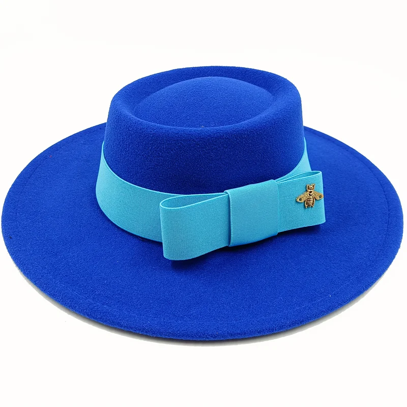 Firefly Ribbon Boater Porkpie Hat
