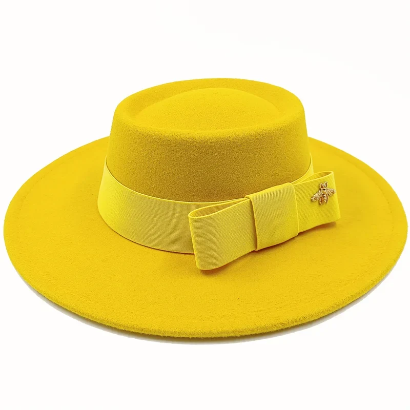 Firefly Ribbon Boater Porkpie Hat