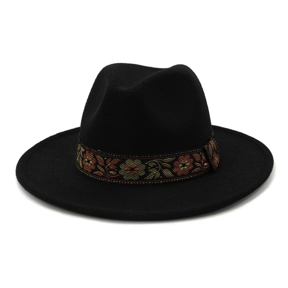 Floral Ribbon Fedora Hat