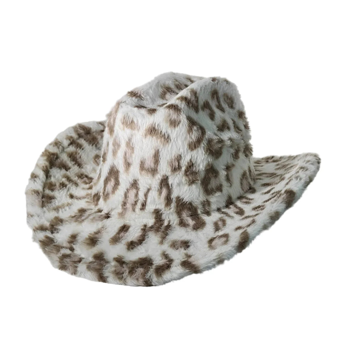 Fort Worth Leopard Print Fur Cotton Cowboy Hat