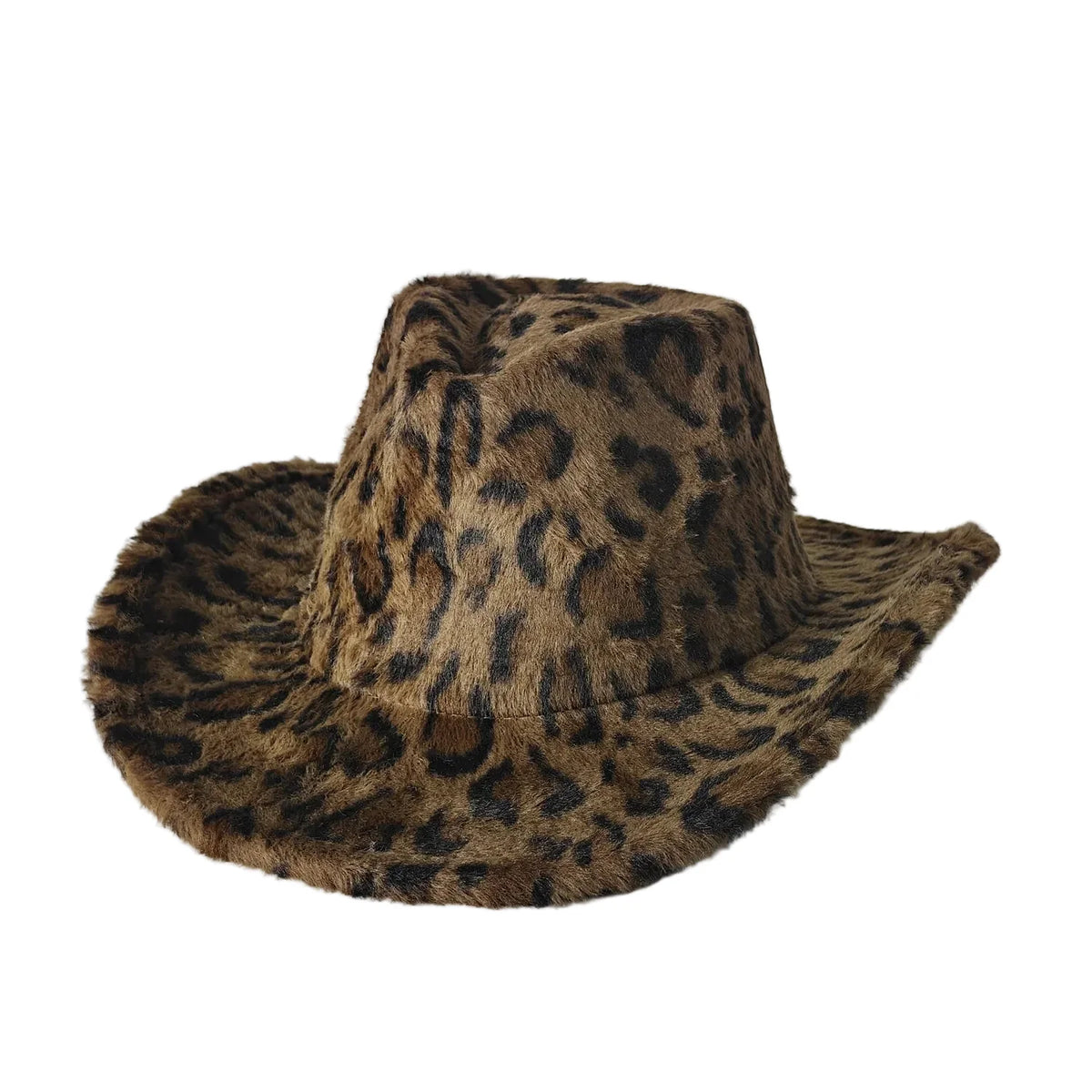 Fort Worth Leopard Print Fur Cotton Cowboy Hat