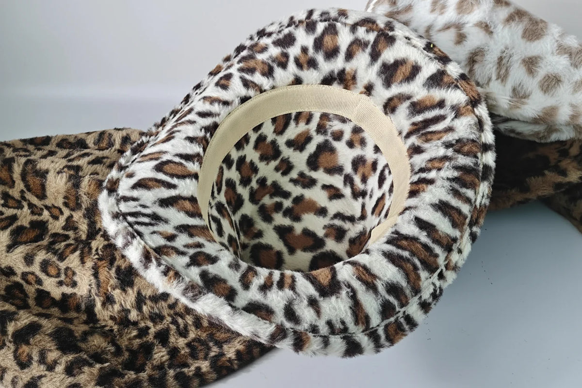 Fort Worth Leopard Print Fur Cotton Cowboy Hat