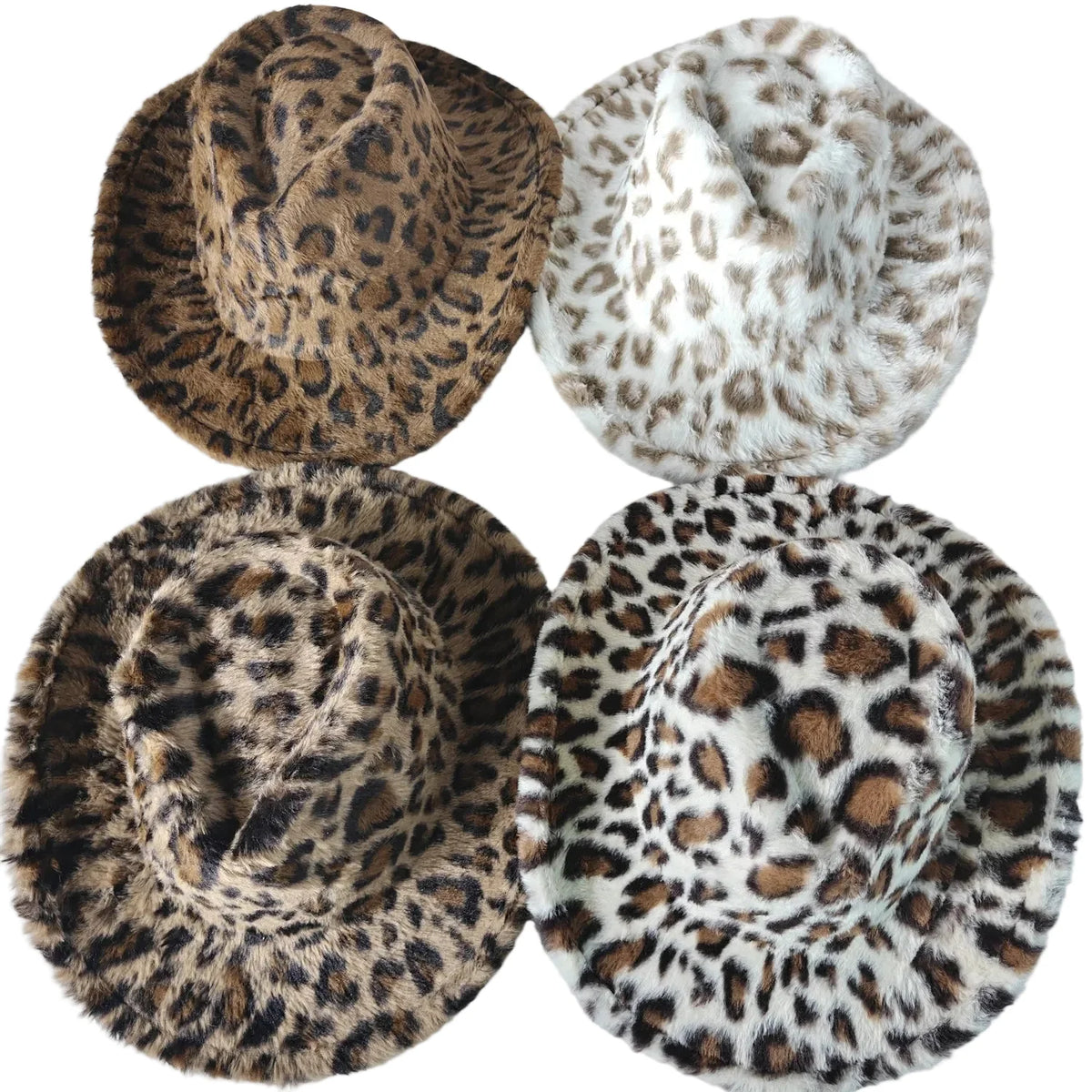 Fort Worth Leopard Print Fur Cotton Cowboy Hat