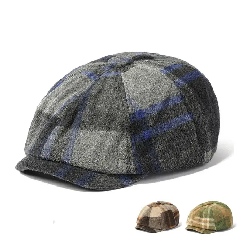 Gisborne Plaid Newsboy Cap