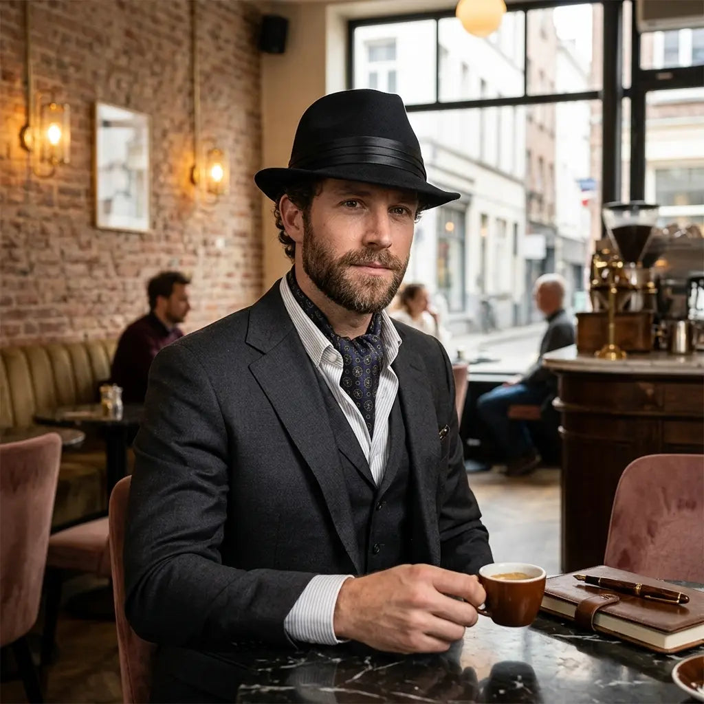 Goldstone Black Felt Trilby Hat