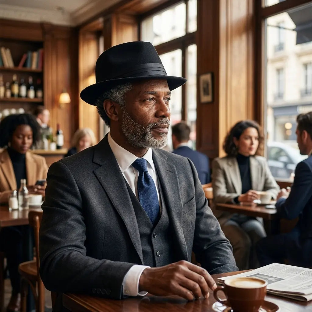 Goldstone Black Felt Trilby Hat