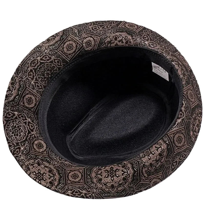 Masefield Genuine Leather Trilby Hat