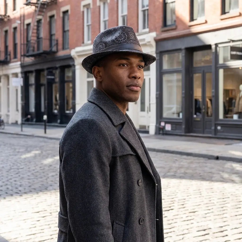 Masefield Genuine Leather Trilby Hat