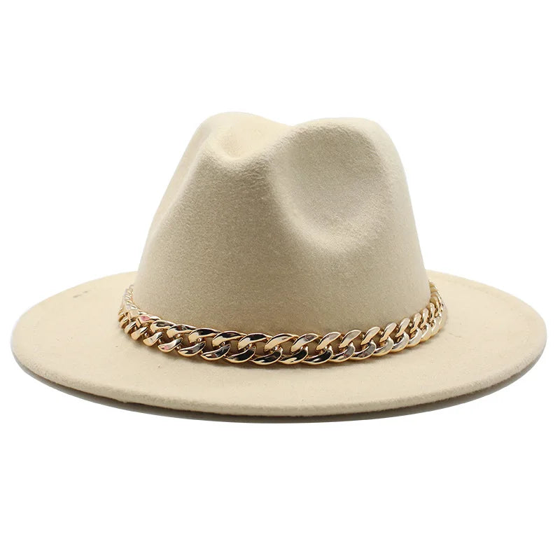 Milano Golden Chain Cotton Fedora Hat