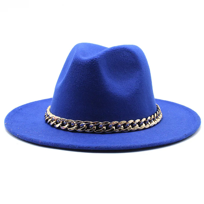 Milano Golden Chain Cotton Fedora Hat