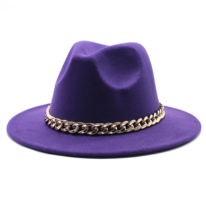 Milano Golden Chain Cotton Fedora Hat