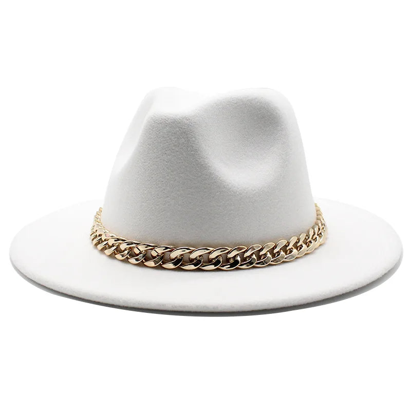 Milano Golden Chain Cotton Fedora Hat