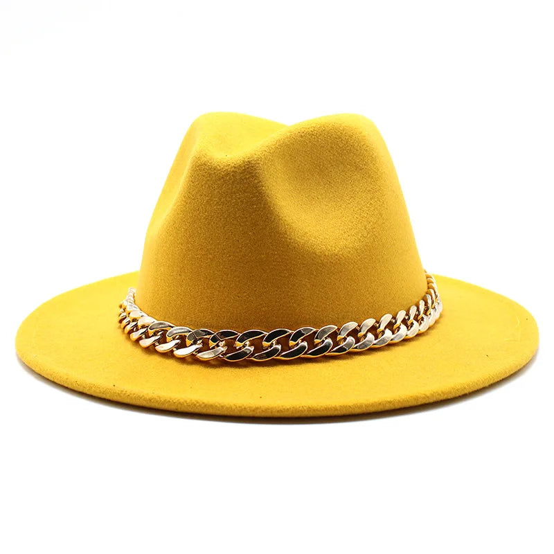 Milano Golden Chain Cotton Fedora Hat